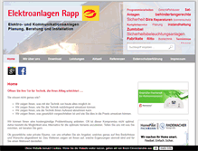 Tablet Screenshot of elektroanlagen-rapp.de